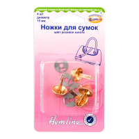 Ножки для сумок Hemline, 15 мм 4506C.RG (5 блистер х 4 шт)