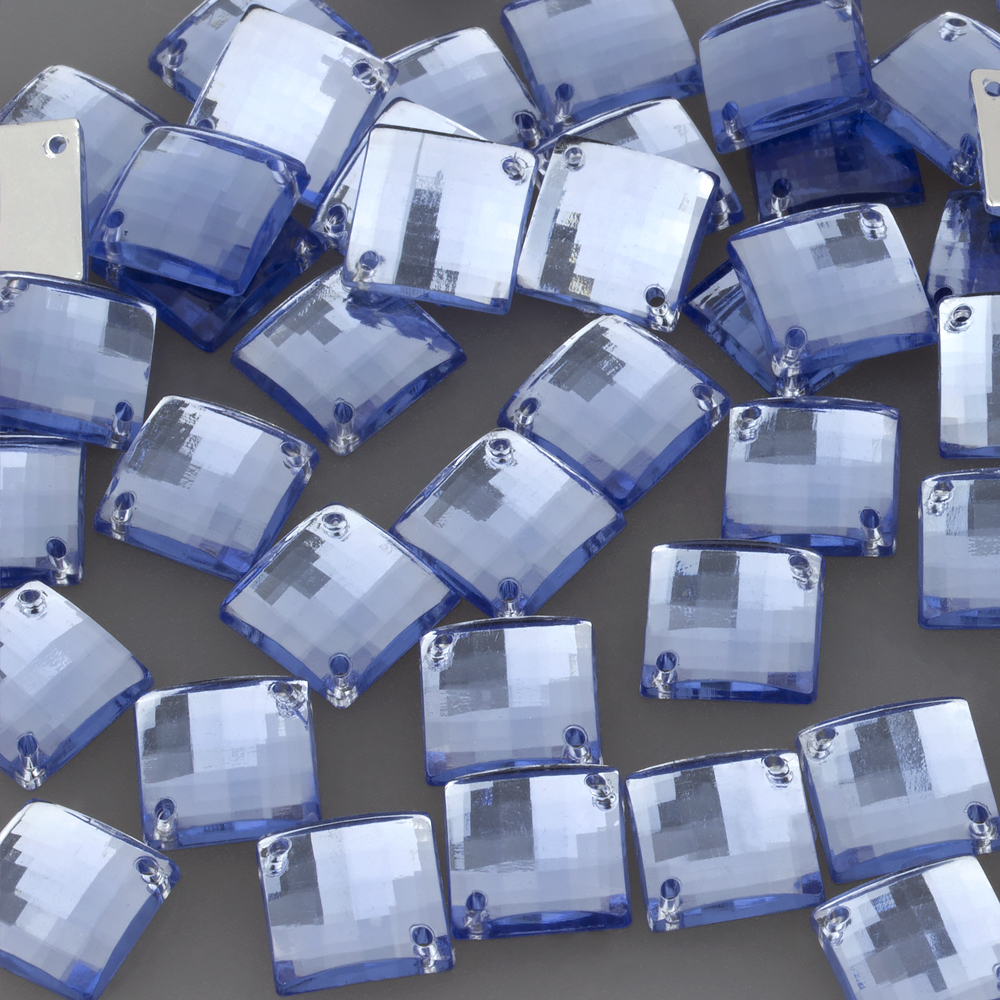 Квадратные пришивные пластиковые стразы