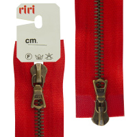 Молния металл Riri, am, слайдер flash, разъёмная 2 замка, 6 мм, 80 см, цвет 2407, красный 3569220/80/2407