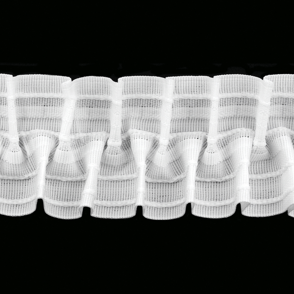 Шторная лента 2705 (605) тканая, (К=1:2, корд-4 шнура) 6 см