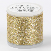 Нитки Madeira Metallic Sparkling №40 200м цвет 24 gold dust