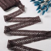 Тесьма вязаная 33008-D103 GCC304 темно-коричневый 4 см