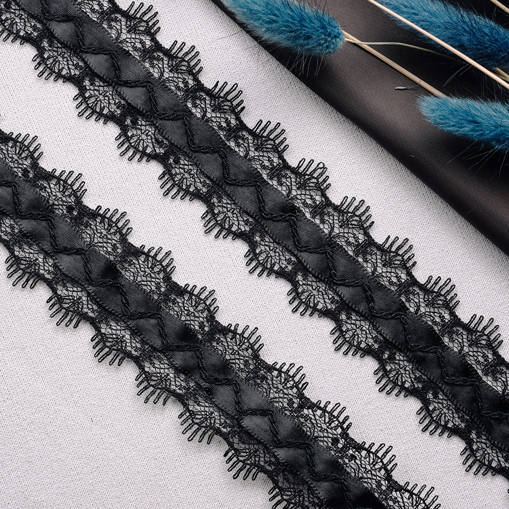 Тесьма кружево 61A-2-UG1286 черный