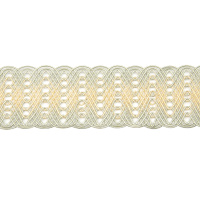 Текстильный бордюр плетеный VR01-Y12 Mirtex бледно-бирюзовый/св.-бежевый "Abstract Wave" (4,5 см)