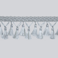 Бахрома с кисточками 9165MRT-V15 серый (8,5 см)