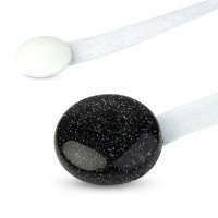Клипсы с магнитом 2506-9 черный "Мелкий песок" (d38мм) на ленте (2 шт)