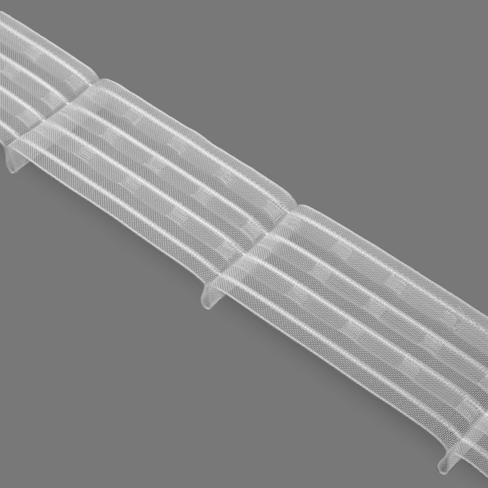 Шторная лента 3960MP(4369MP)(1:1,3) Oz-is Premium прозрачная 6,5 см (3 кармана, корд -4 лески)