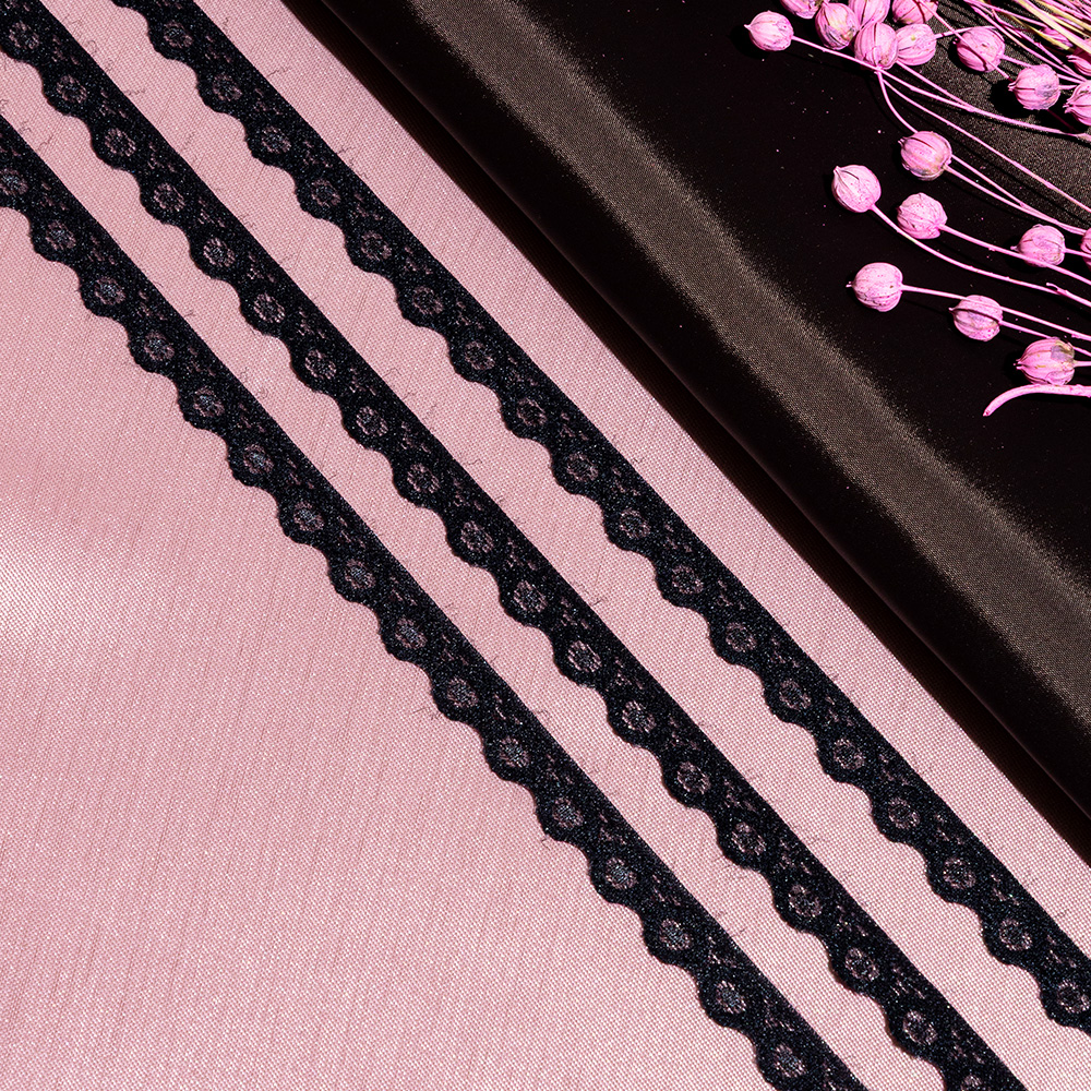 Кружево капроновое 129-1 черный, 1.2 см