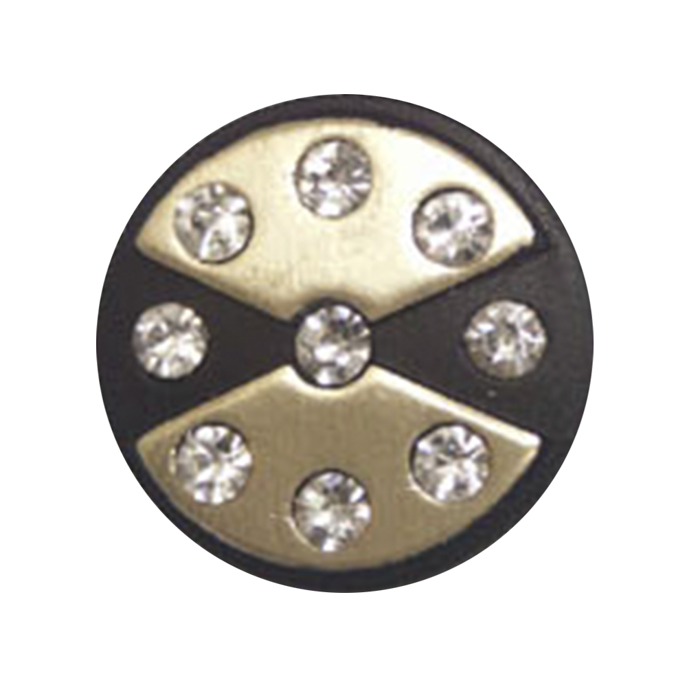 Пуговица пластиковая со стразами P2065-1 34L черно-серый (21 мм)