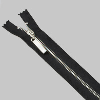 Молния Кружевная металлическая разъемная (1- замок) (пуллер прямой) 90 см Т4 никель/черный