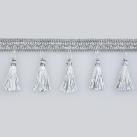 Бахрома с кисточками 9166MRT-V15 серый (9 см)