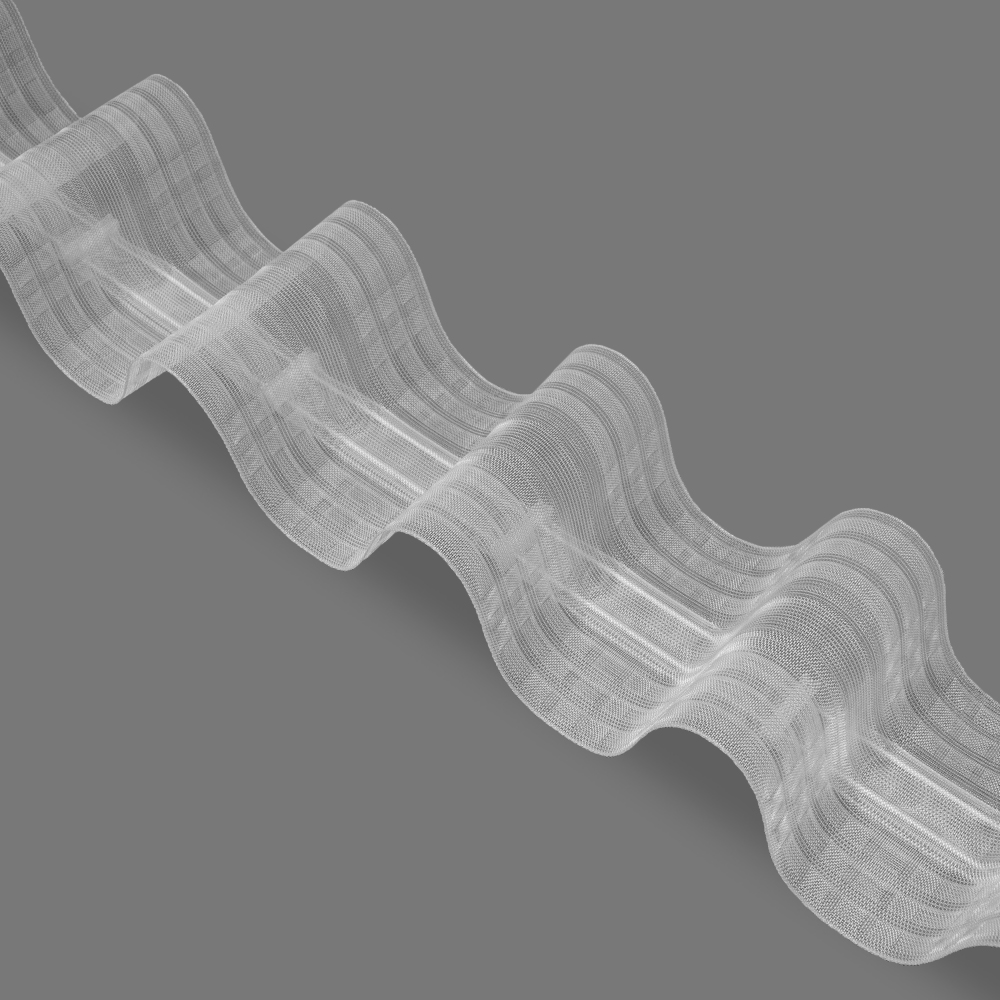 Шторная лента с эффектом люверсов