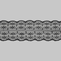 Кружево капроновое 270-2A черный, 4 см