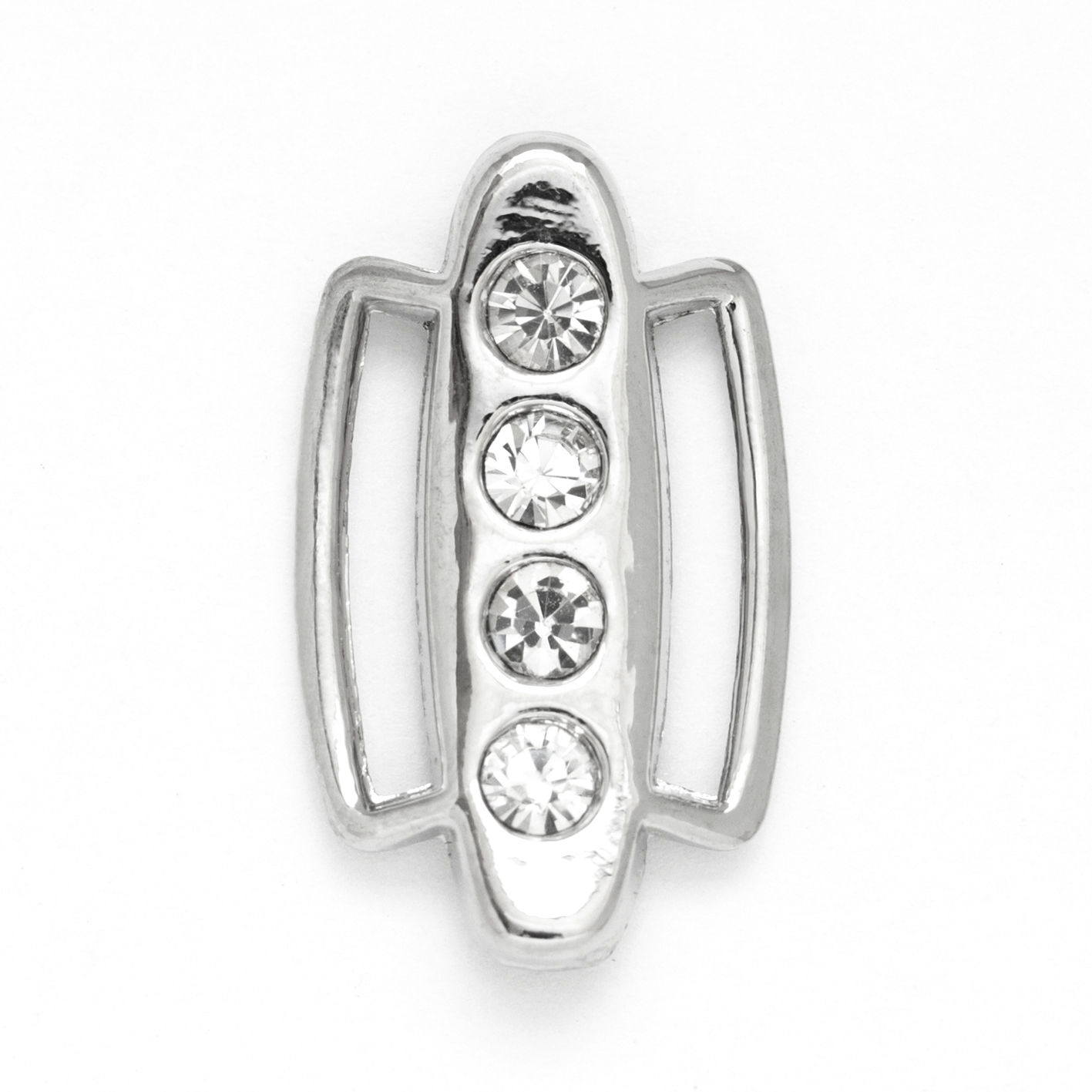 Пряжка металлическая со стразами