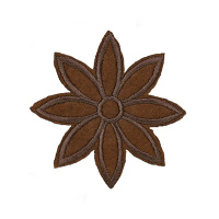 Аппликация клеевая 5-1# цветок коричневый