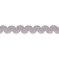 Сутаж - волна отделочный "Букле" GP01-84-PUTTY MirTex серый (2 см)