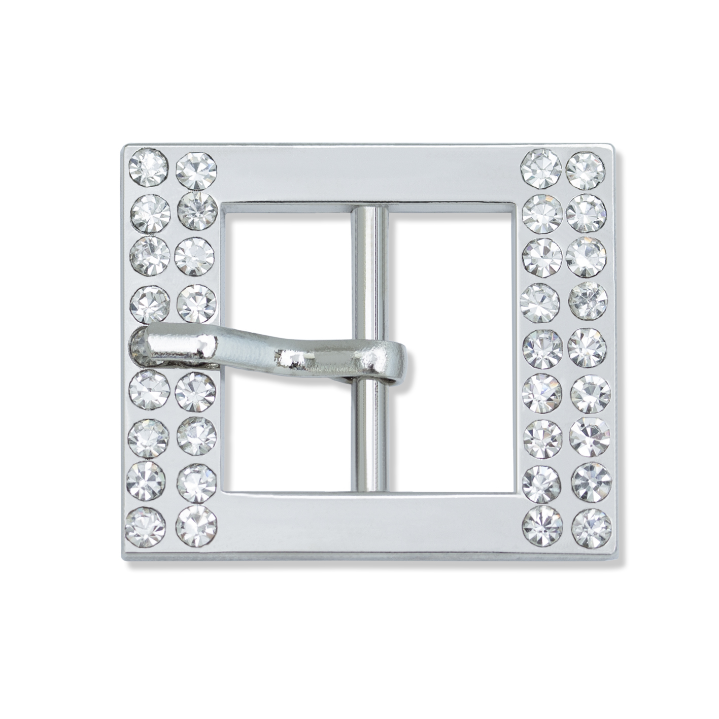 Пряжка металлическая со стразами