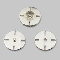 Кнопка пришивная декоративная нержавеющая металлическая HJ001 36L никель