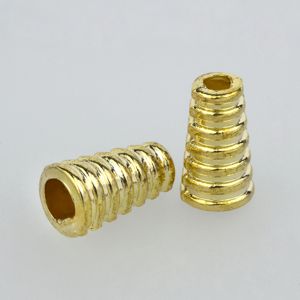 Концевик наконечник для шнура металлический 881 золото