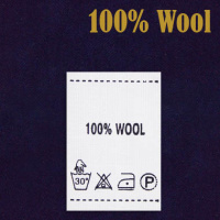 Ярлык на одежду - состав ткани 100% Wool (500)