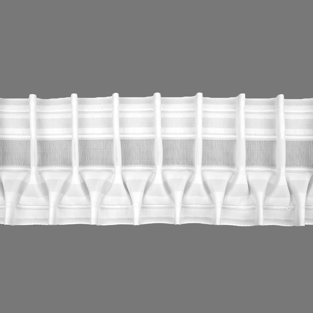 Шторная лента "Карандашные буфы" 4413P (1:2) Oz-is Premium тканая 12 см (6 карманов, 4 шнура)