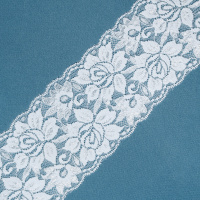 Кружево эластичное 2823 белый (шир. 95 мм)