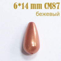 Жемчуг россыпь 6*14 мм бежевый CM87