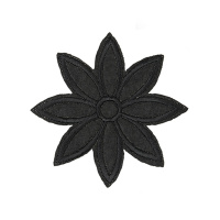 Аппликация клеевая 5-2# цветок черный