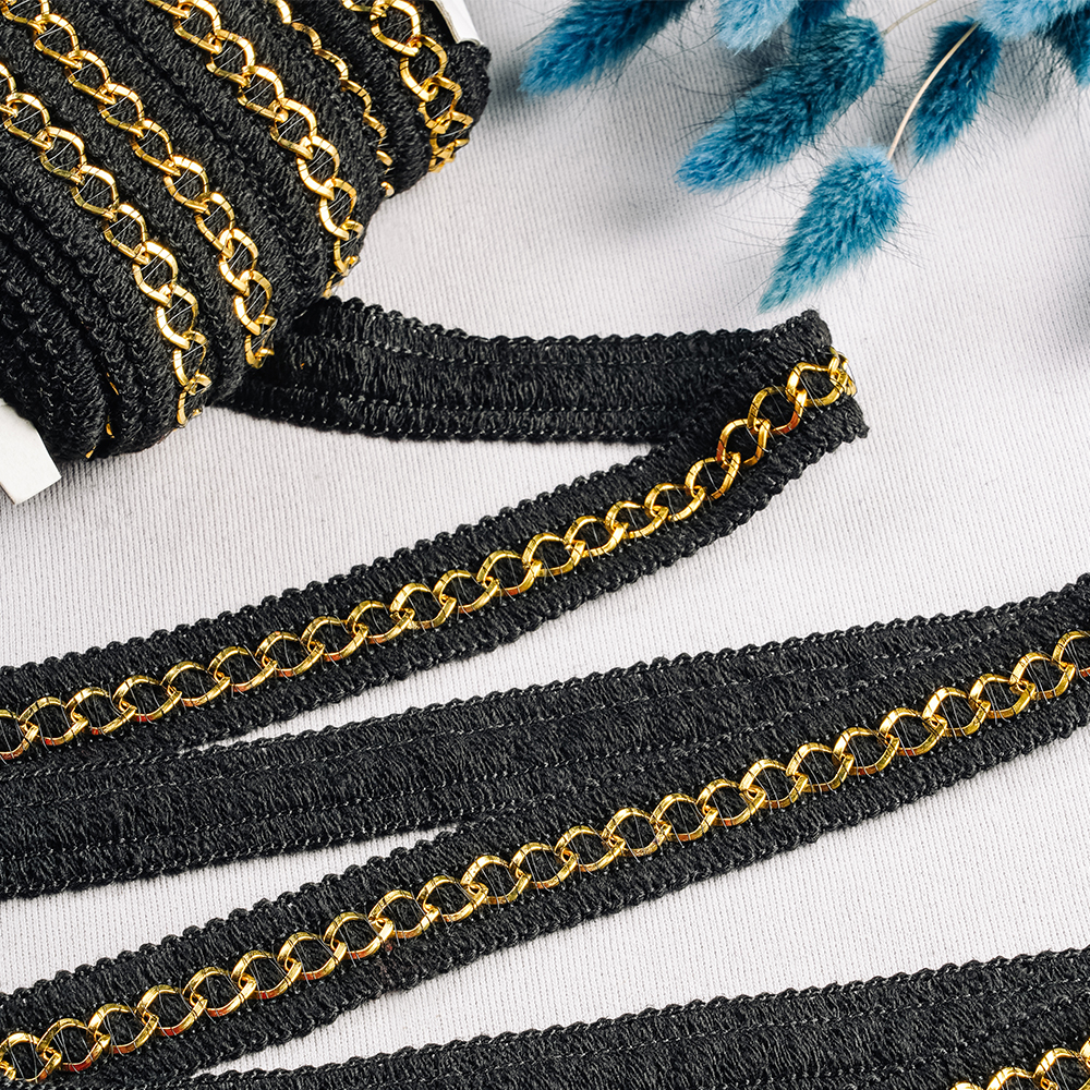 Тесьма с металлической цепочкой