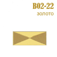 Украшения металлические клеевые Прямоугольник B02-22 золото