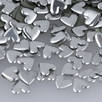 Стразы-металл россыпь 6*7 mm сердце серебро (1400 шт)