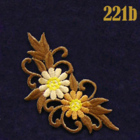 Аппликация клеевая 221b Цветок бежевый