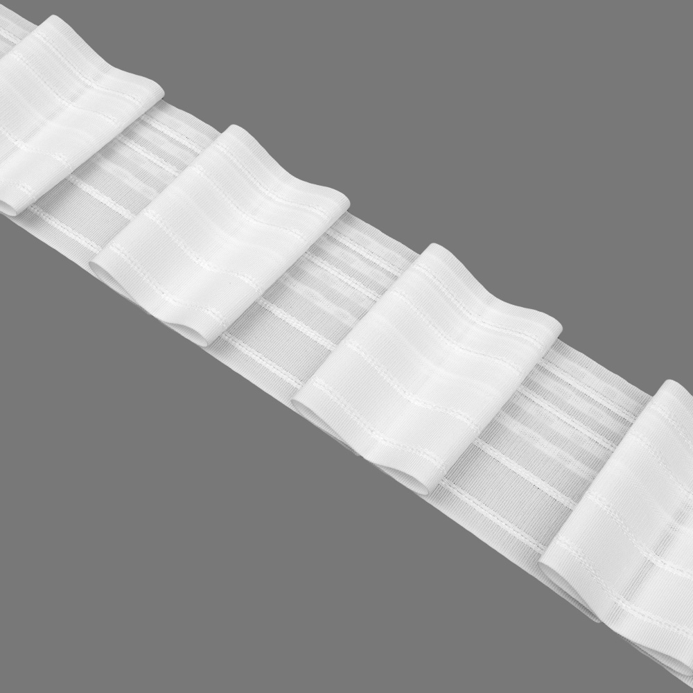 Шторная лента Бантовая 4418 (1:2,5) Oz-is Standart тканая 10 см (4 кармана, корд -4 шнура)