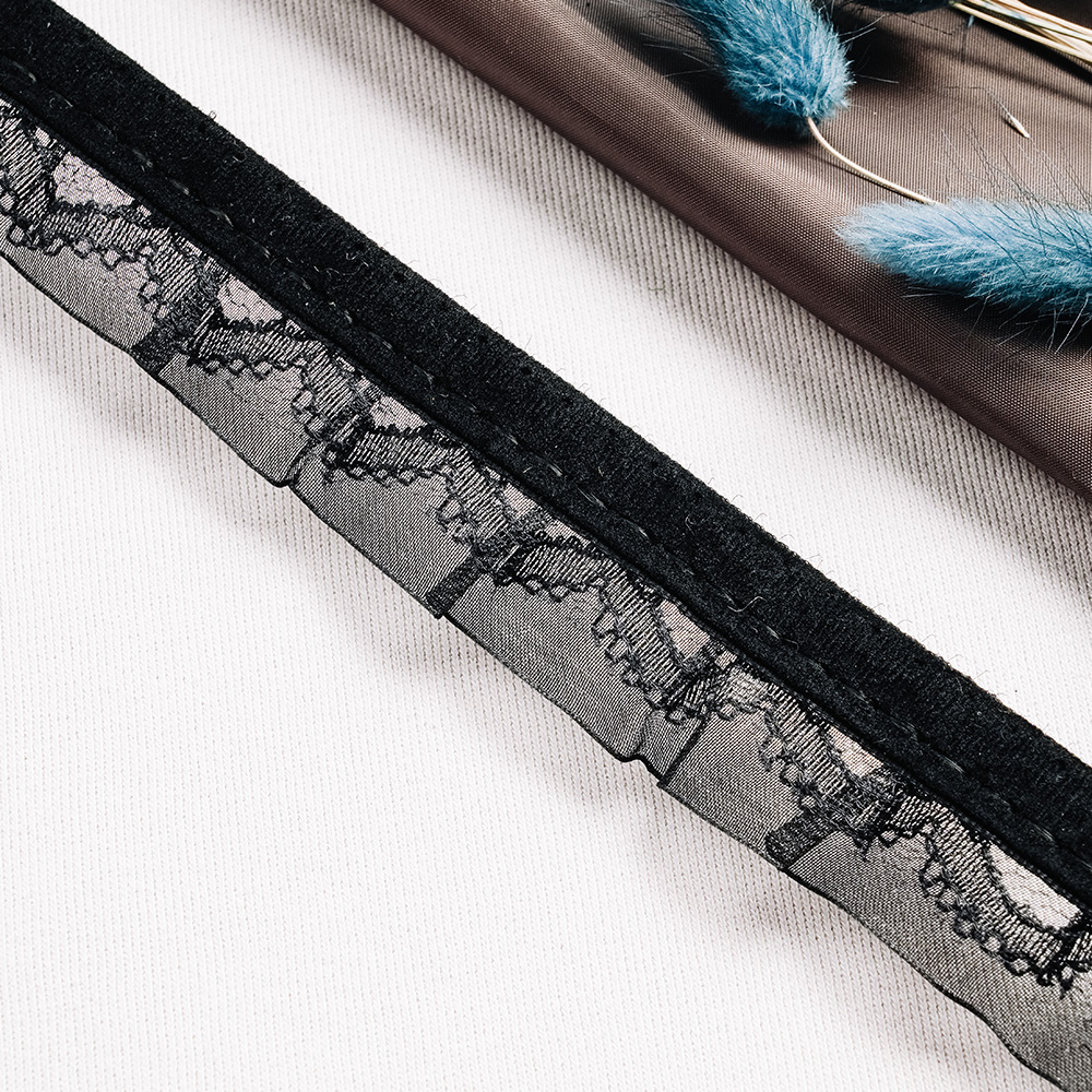 Тесьма-оборка 714HT черный