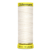 Льняные нитки Gutermann Linen №30 50м цвет 5129, белый