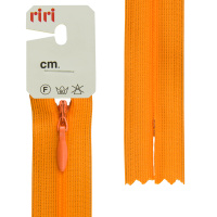 Молния потайная неразъемная Riri, т3, 60 см, цвет 2403, оранжевый 6010917/60/2403