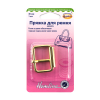 Пряжка для сумочного ремня Hemline, с язычком, 30 мм 4501.30.GD/G002 (5 блистер х 1 шт)