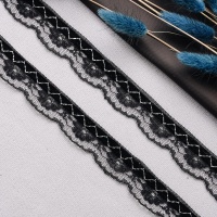 Тесьма с люрексом 20A-UG1286 черный