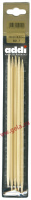 Спицы чулочные Addi, бамбук, №6, 20 см. 5 шт на блистере 501-7/6-020 (1 блистер)