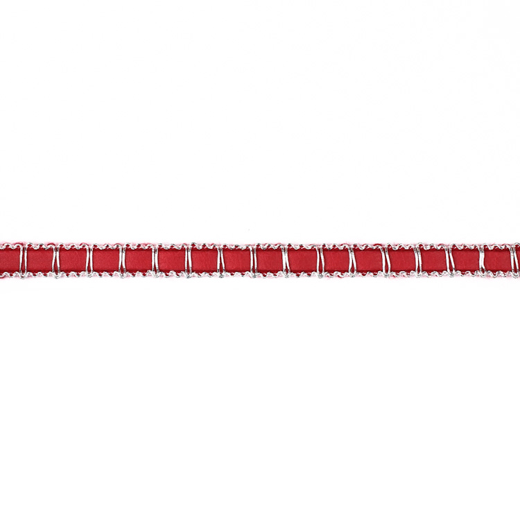Тесьма кожзам 8840 красный