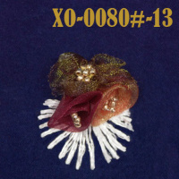 Объемное украшение XO-0080#-13 бордо/золото (уп. 50 шт.)