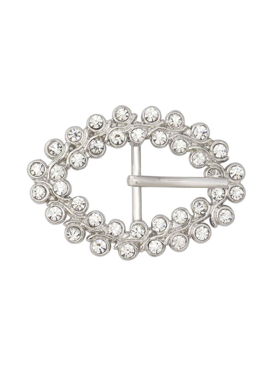 Пряжка металлическая со стразами