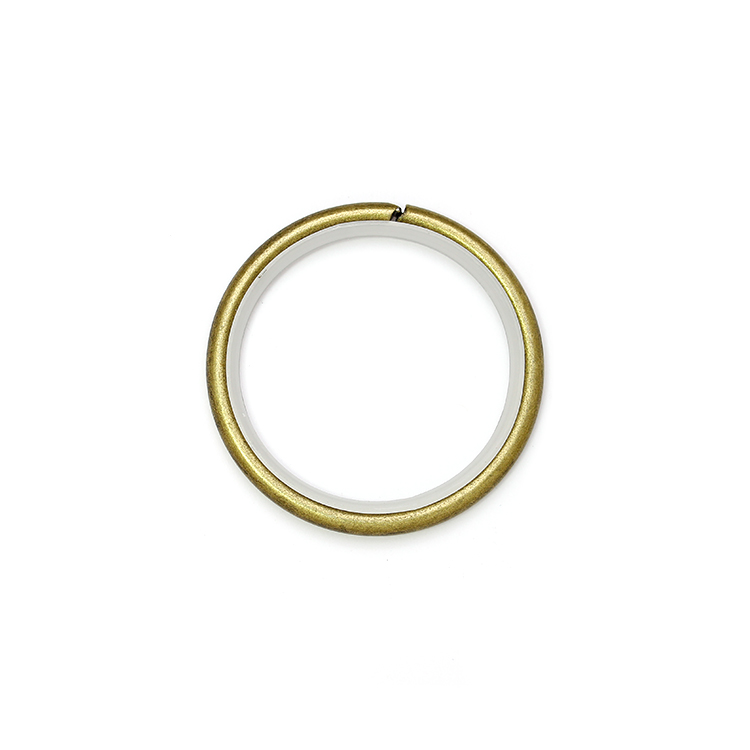 Кольцо тихое металлическое для карнизов диаметром 25/28 мм 176 бронза (антик), D43/35 мм