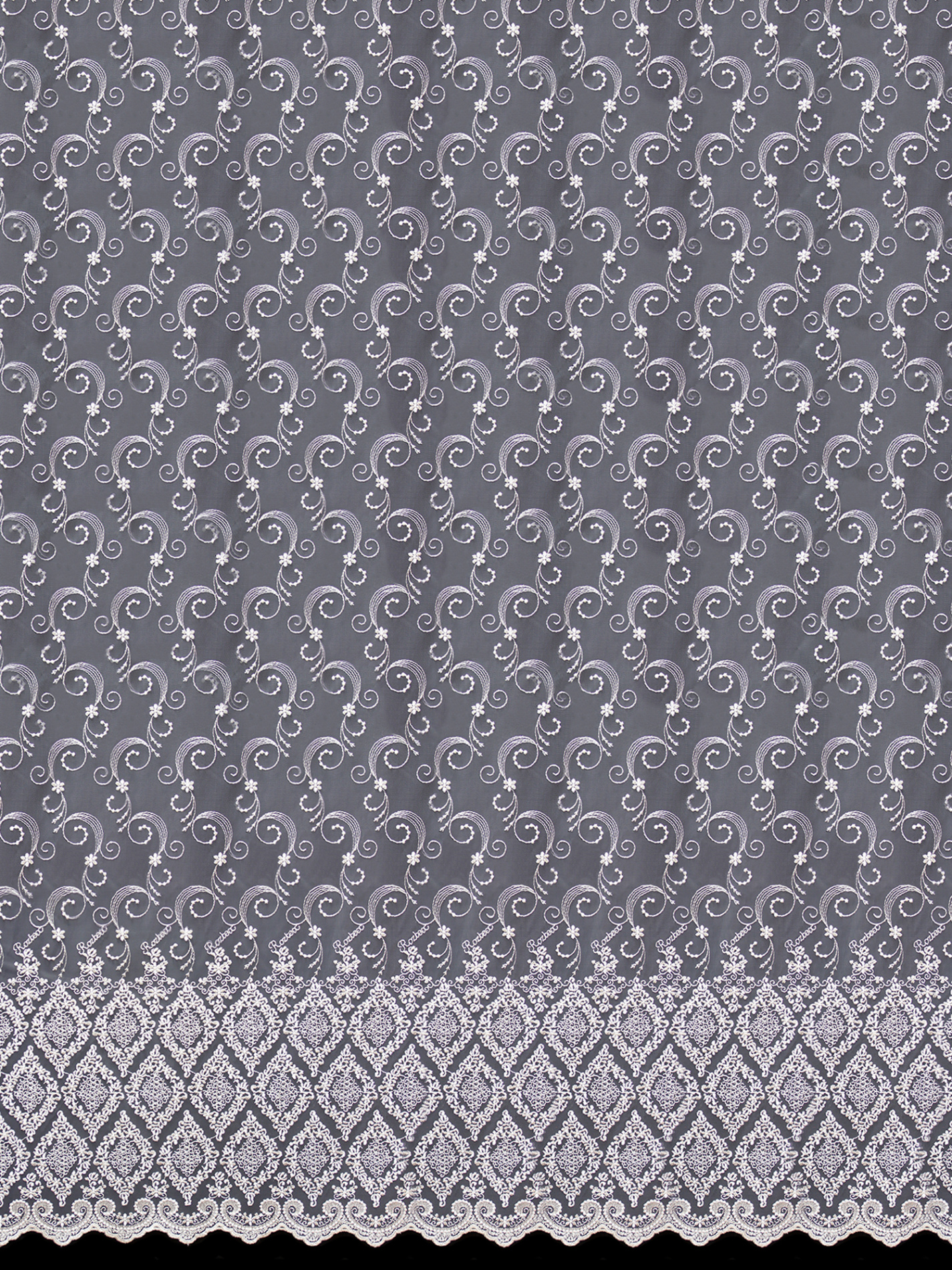 Микросетка с вышивкой высота 283 см (20м±) 12270 SANAL BEYAZ V125