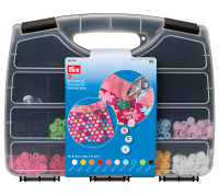 Коробка-чемодан с кнопками и набором инструментов 393900 Prym Color Snaps