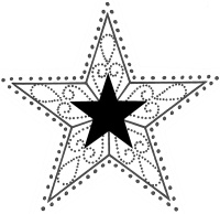 Штамп на деревянной основе "звезда" Rayher 28759000 (1 шт)