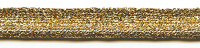 Кант декоративный, 2,5 мм, цвет золотистый люрекс