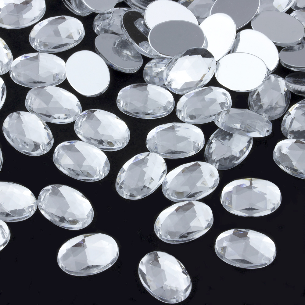 Стразы россыпь JH 18*25 мм Овал 1# Crystal