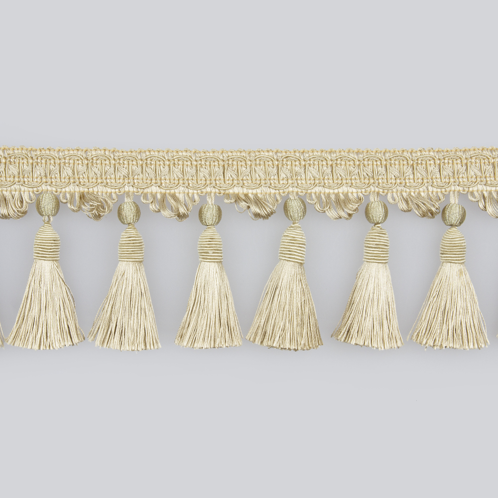Бахрома с кисточками 9167MRT-V12 светло-бежевый (10 см)