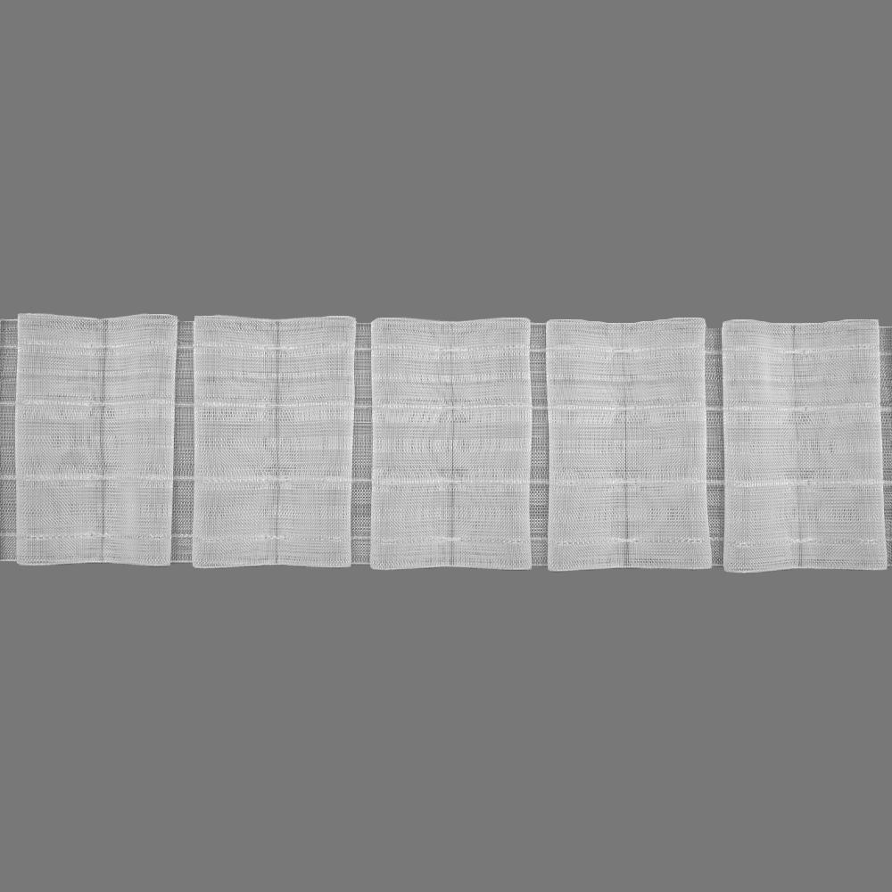 Шторная лента многокарманная 4468MP/Soft (1:3) Oz-is Premium прозрачная 10 см/50 м, Бантовая складка